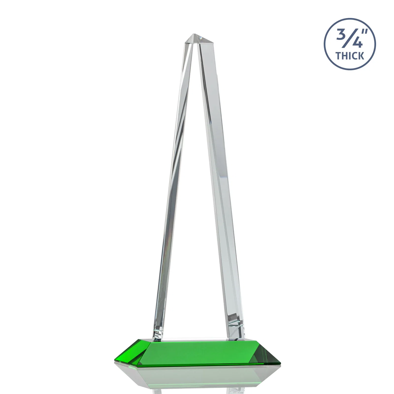 Personalized Starfire Crystal Tower Award With a Matching Crystal Base, with your logo for graduation ceremonies