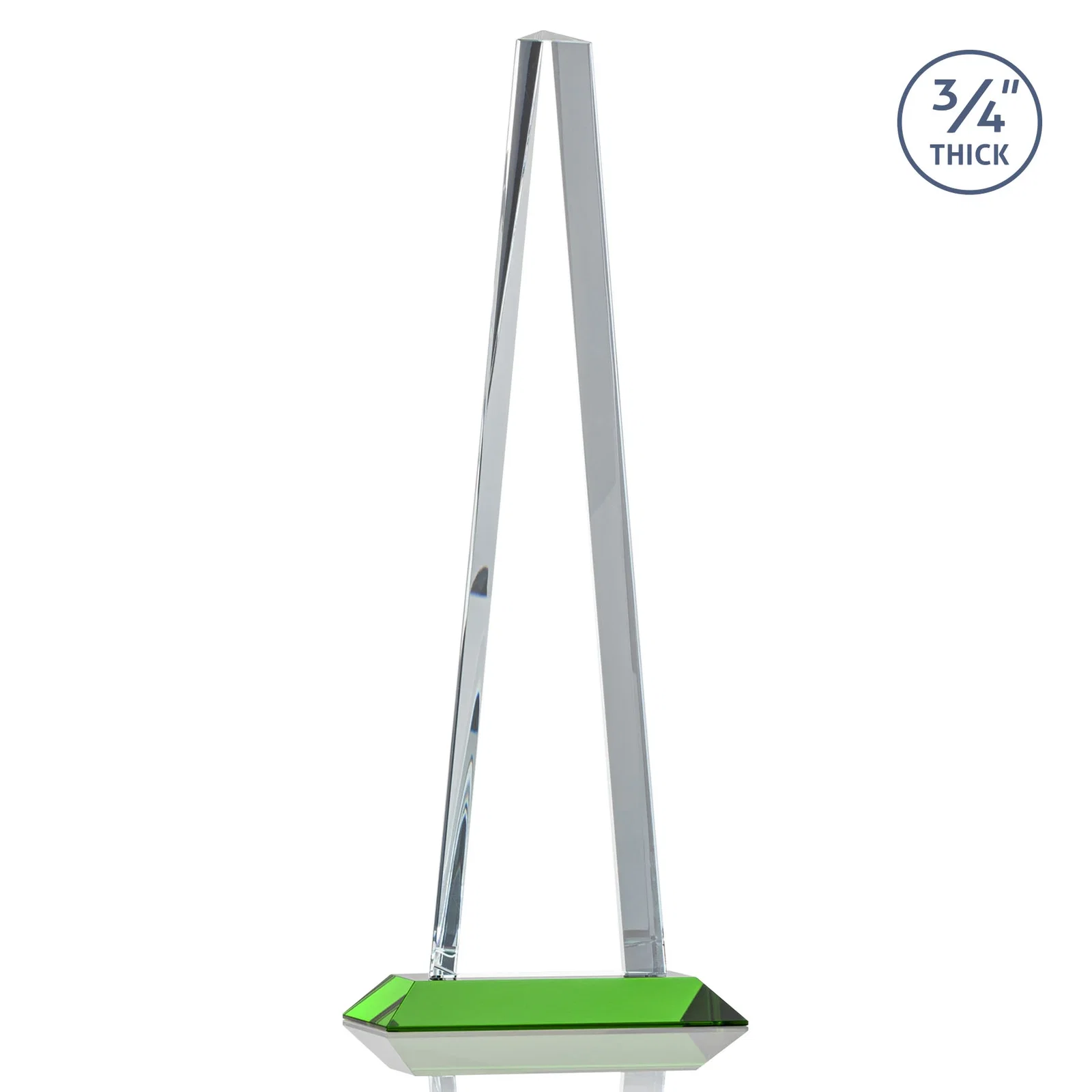 Personalized Starfire Crystal Tower Award With a Matching Crystal Base, with your logo for volunteer appreciation