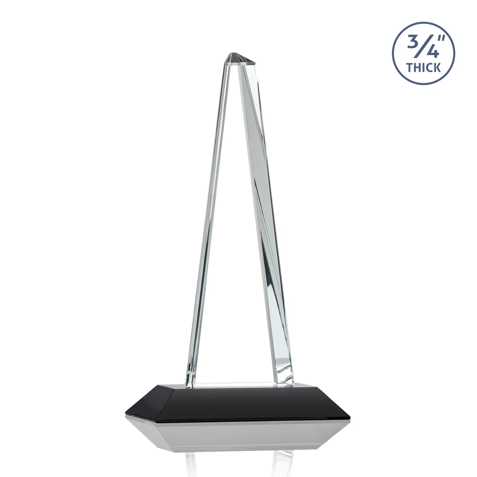 Personalized Starfire Crystal Tower Award With a Matching Crystal Base, with your logo for dealer and partner awards