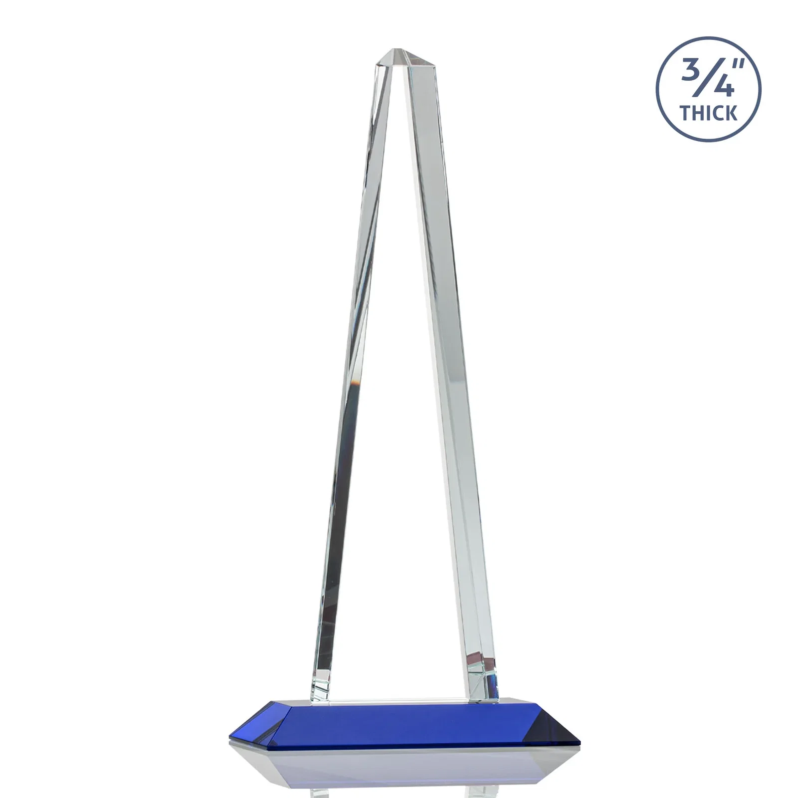 Promotional Starfire Crystal Tower Award With a Matching Crystal Base, with your logo for retirement presentations