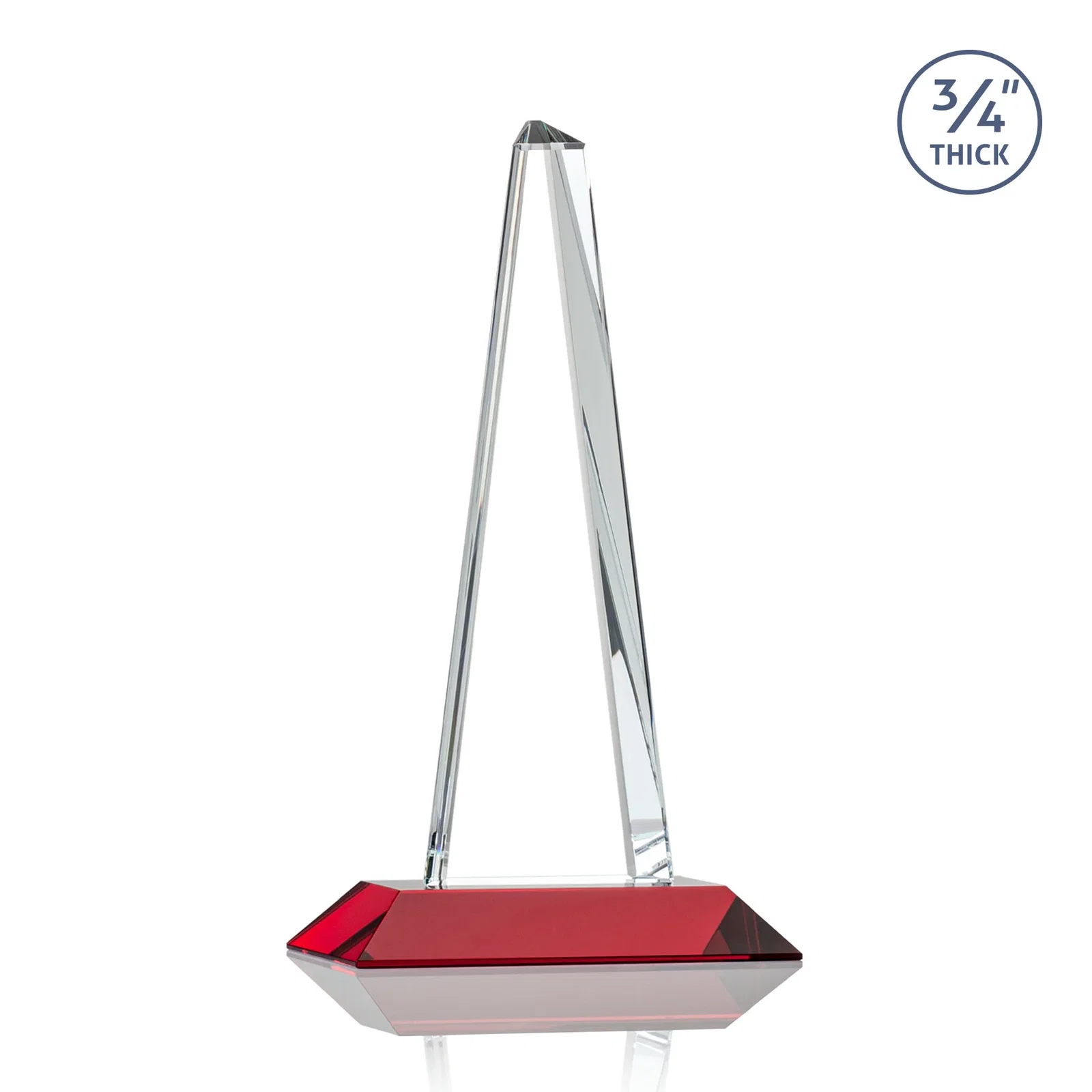 Promotional Starfire Crystal Tower Award With a Matching Crystal Base, with your logo for donor appreciation