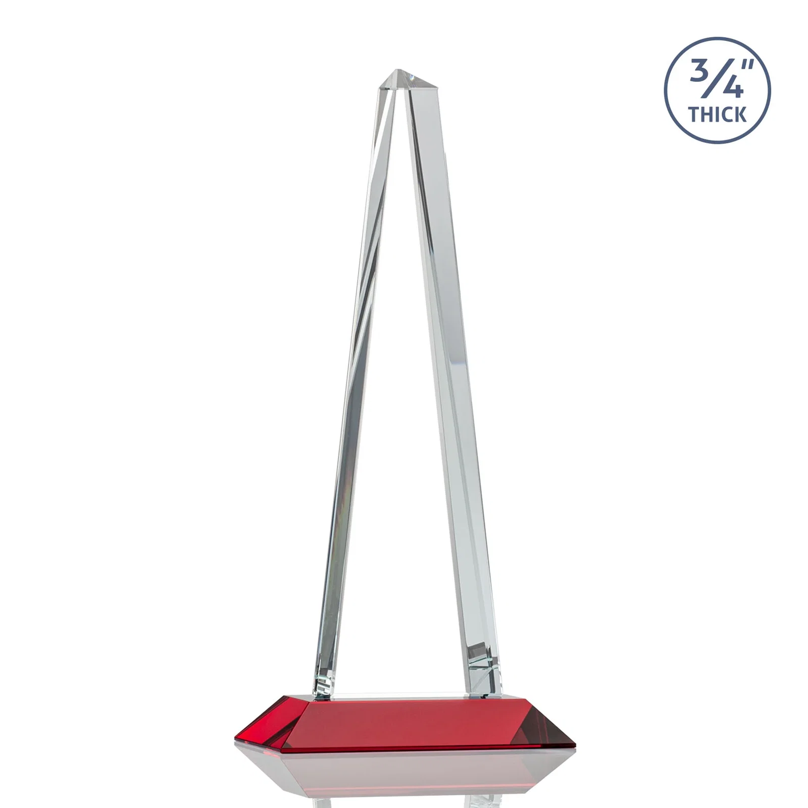 Promotional Starfire Crystal Tower Award With a Matching Crystal Base, with your logo for graduation ceremonies