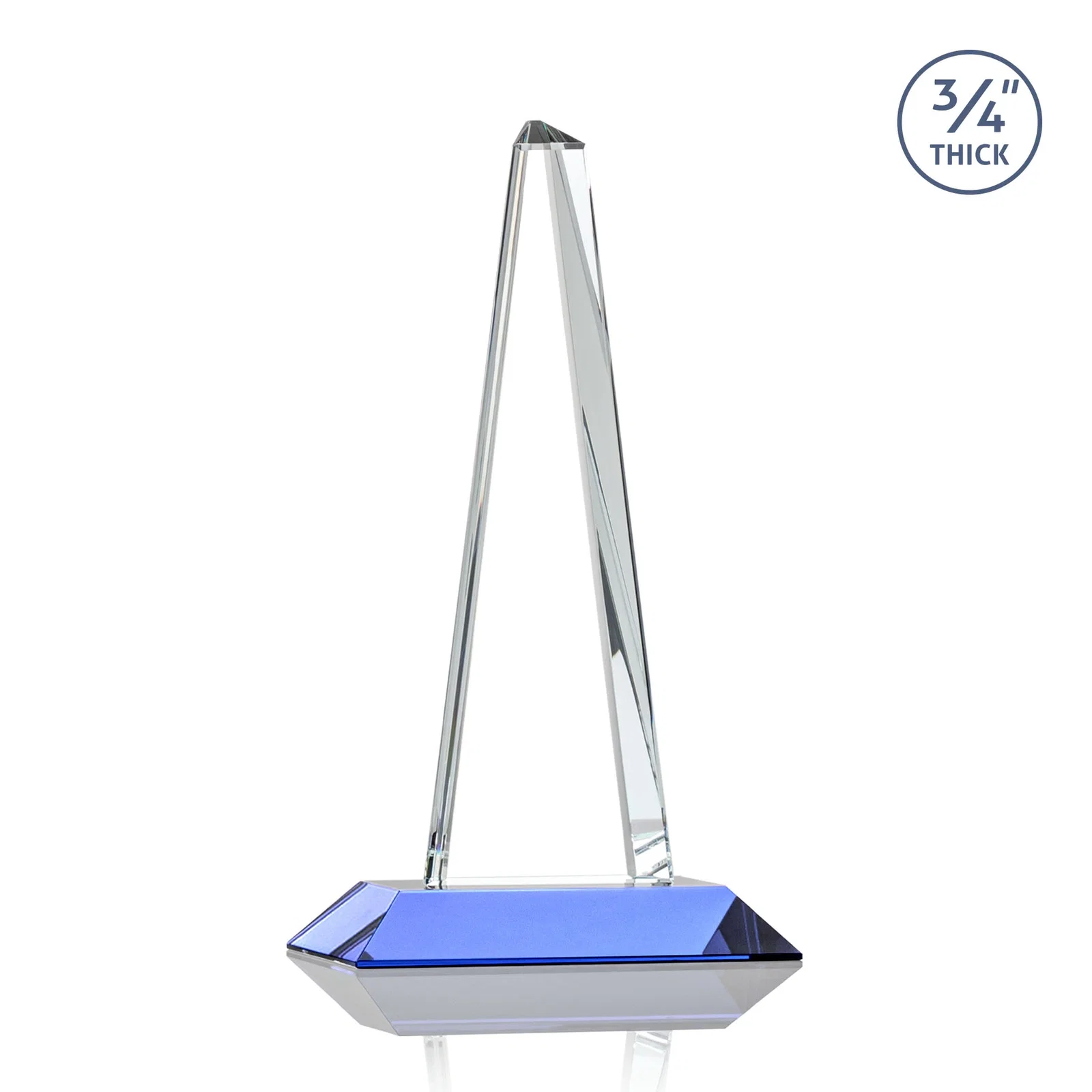 Promotional Starfire Crystal Tower Award With a Matching Crystal Base, with your logo for dealer and partner awards