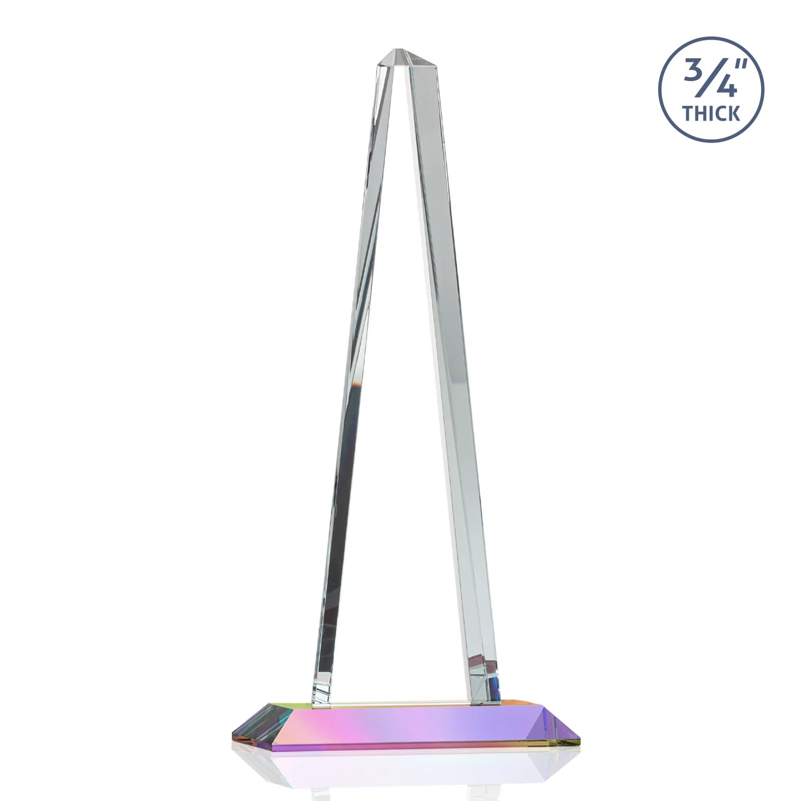 Branded Starfire Crystal Tower Award With a Matching Crystal Base, with your logo for safety achievement programs