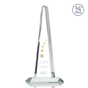 Starfire Crystal Tower Award With a Matching Crystal Base