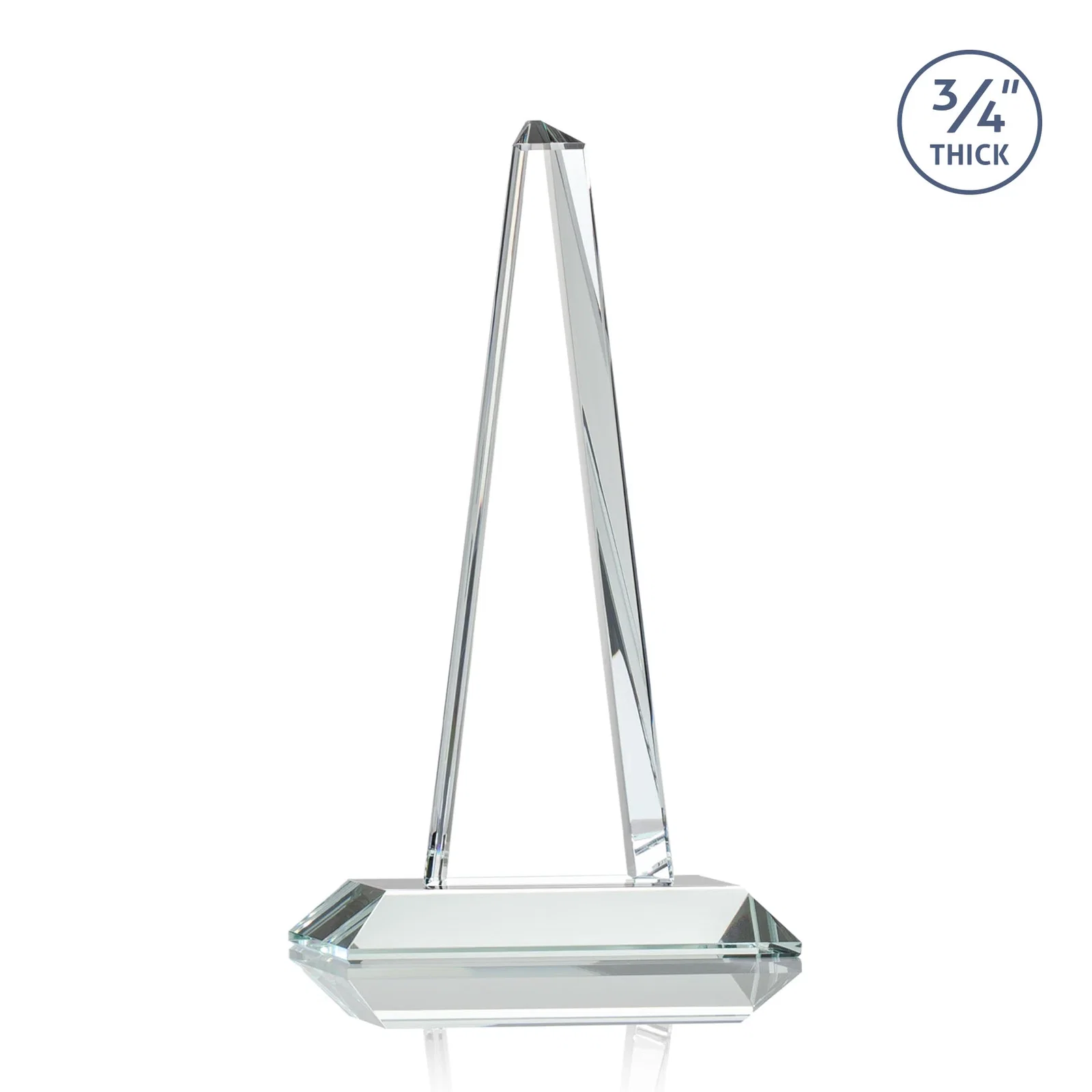 Custom Starfire Crystal Tower Award With a Matching Crystal Base, with your logo for safety achievement programs