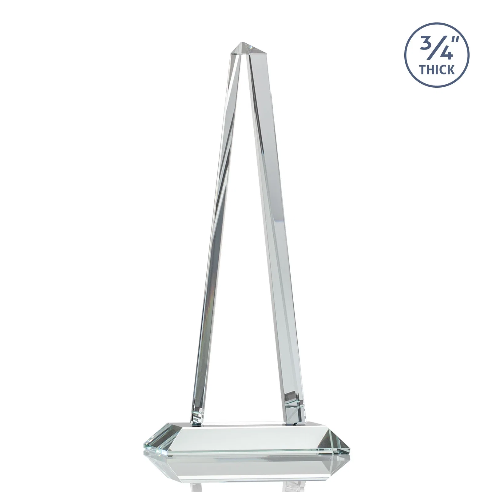 Custom Starfire Crystal Tower Award With a Matching Crystal Base, with your logo for volunteer appreciation