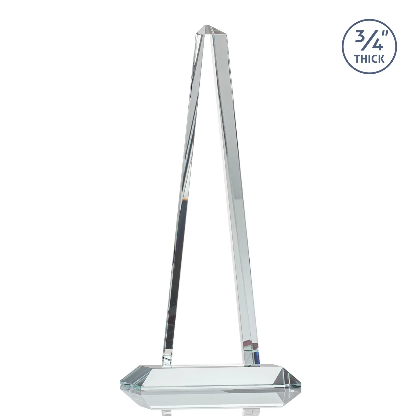 Custom Starfire Crystal Tower Award With a Matching Crystal Base, with your logo for dealer and partner awards