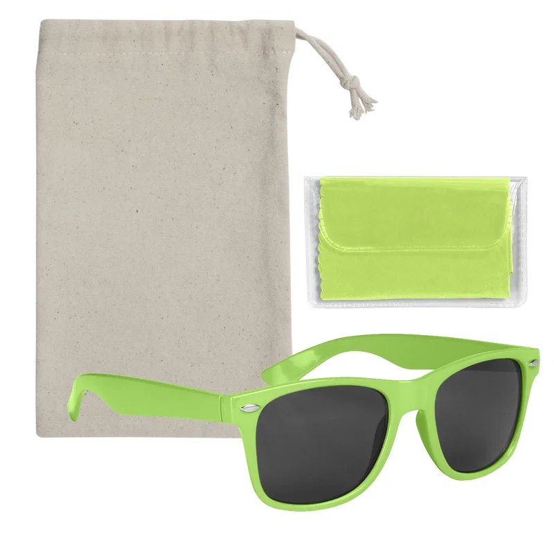 Malibu Sunglasses With Microfiber Cloth and Pouch — view 3