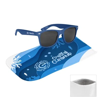 Malibu sunglasses paired with a recycled microfiber pouch