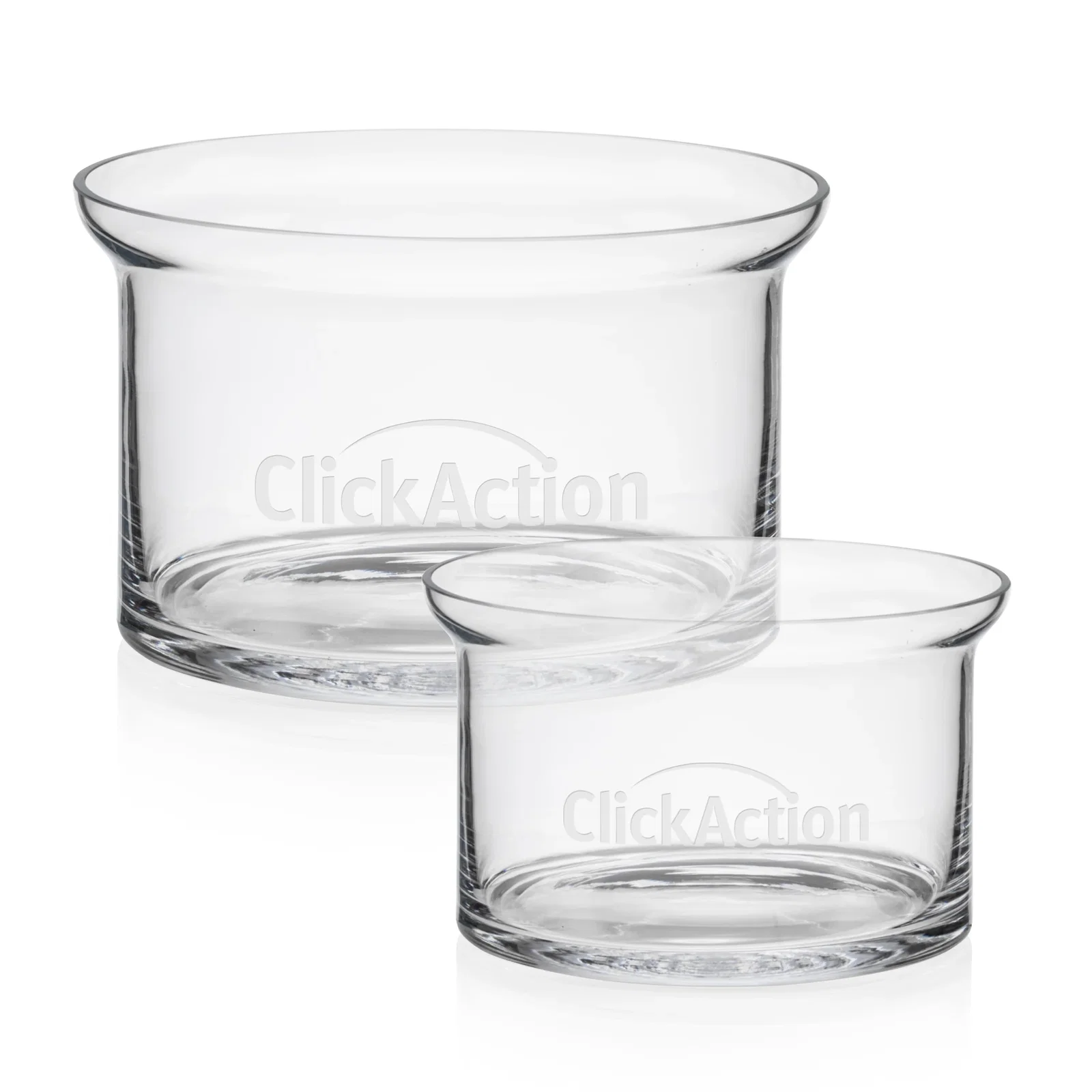 Custom Glass Bowl Award with Flared Lip, crystal vase for employee recognition