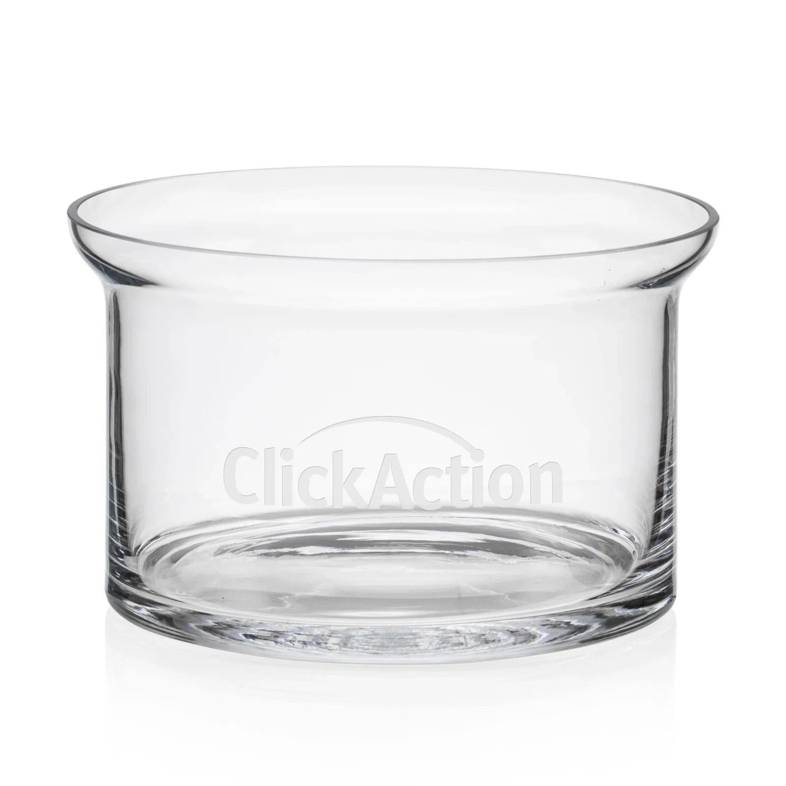 Custom Glass Bowl Award with Flared Lip, crystal vase for service anniversary gifts