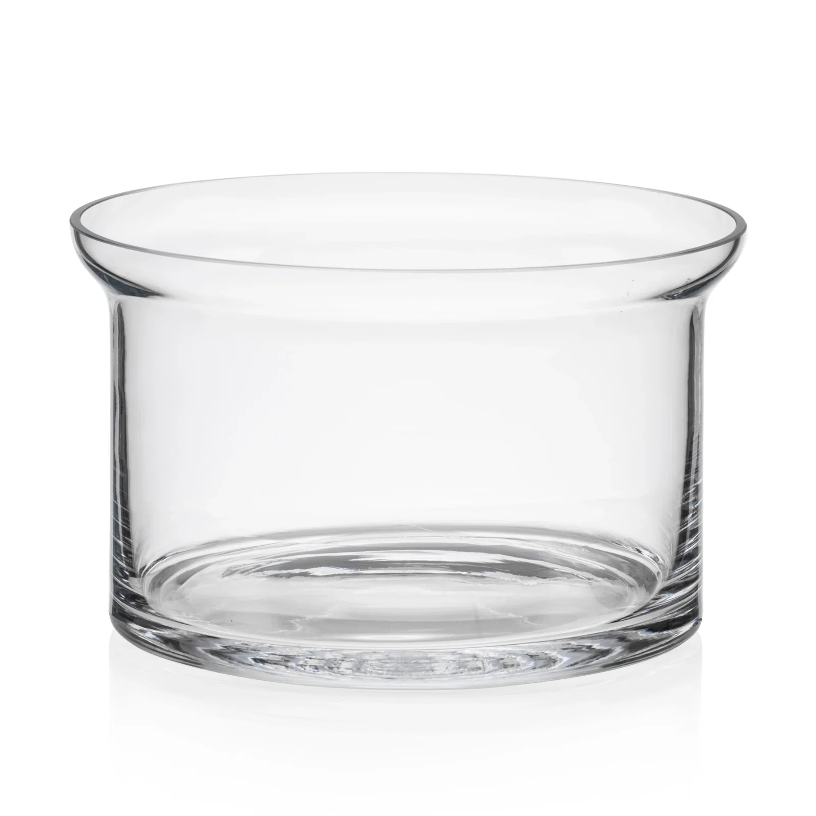 Custom Glass Bowl Award with Flared Lip, crystal vase for retirement presentations