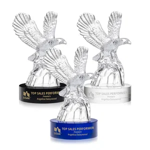 Optical Crystal Eagle Award on a Crystalline Mountain Peak