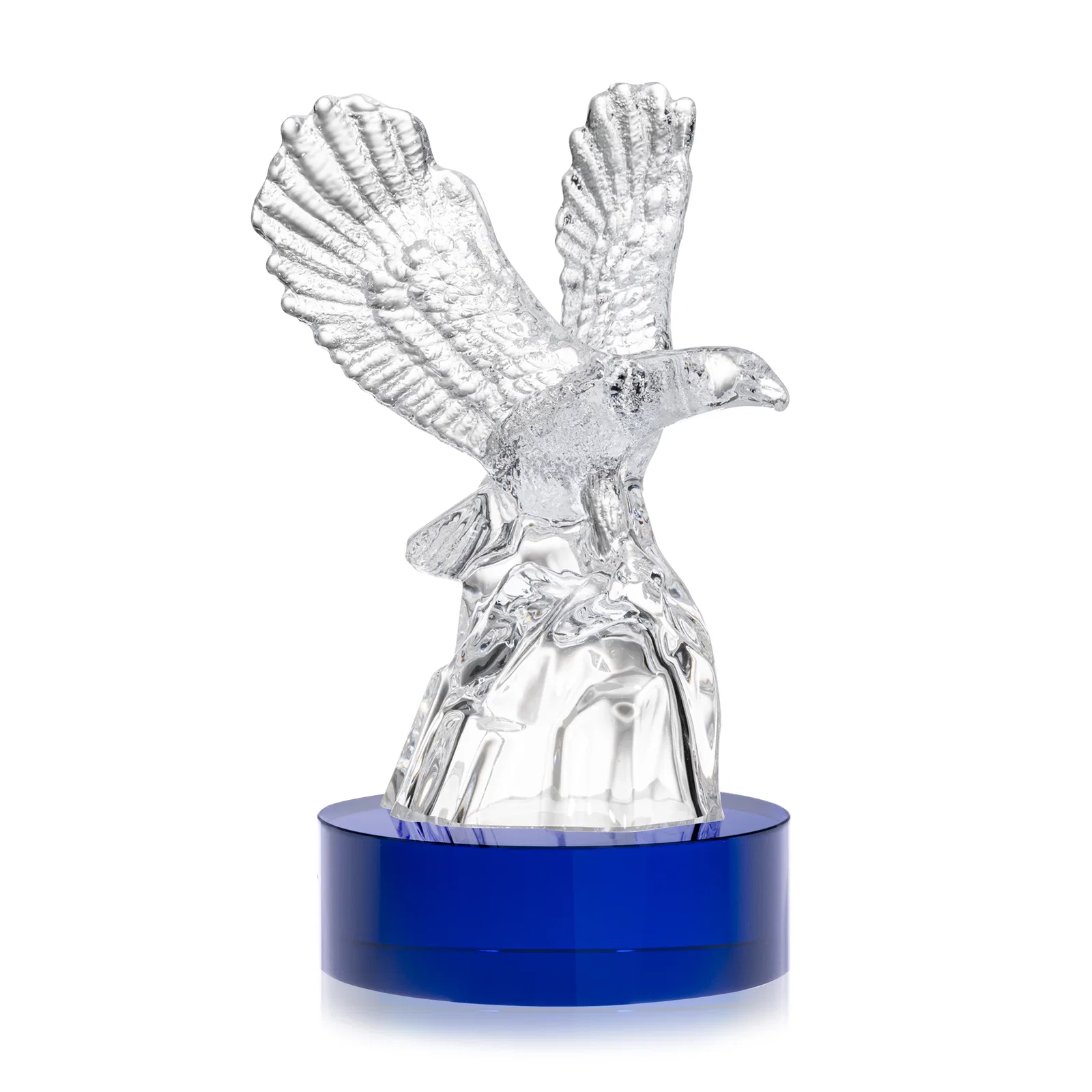 Custom Optical Crystal Eagle Award on a Crystalline Mountain Peak for graduation ceremonies