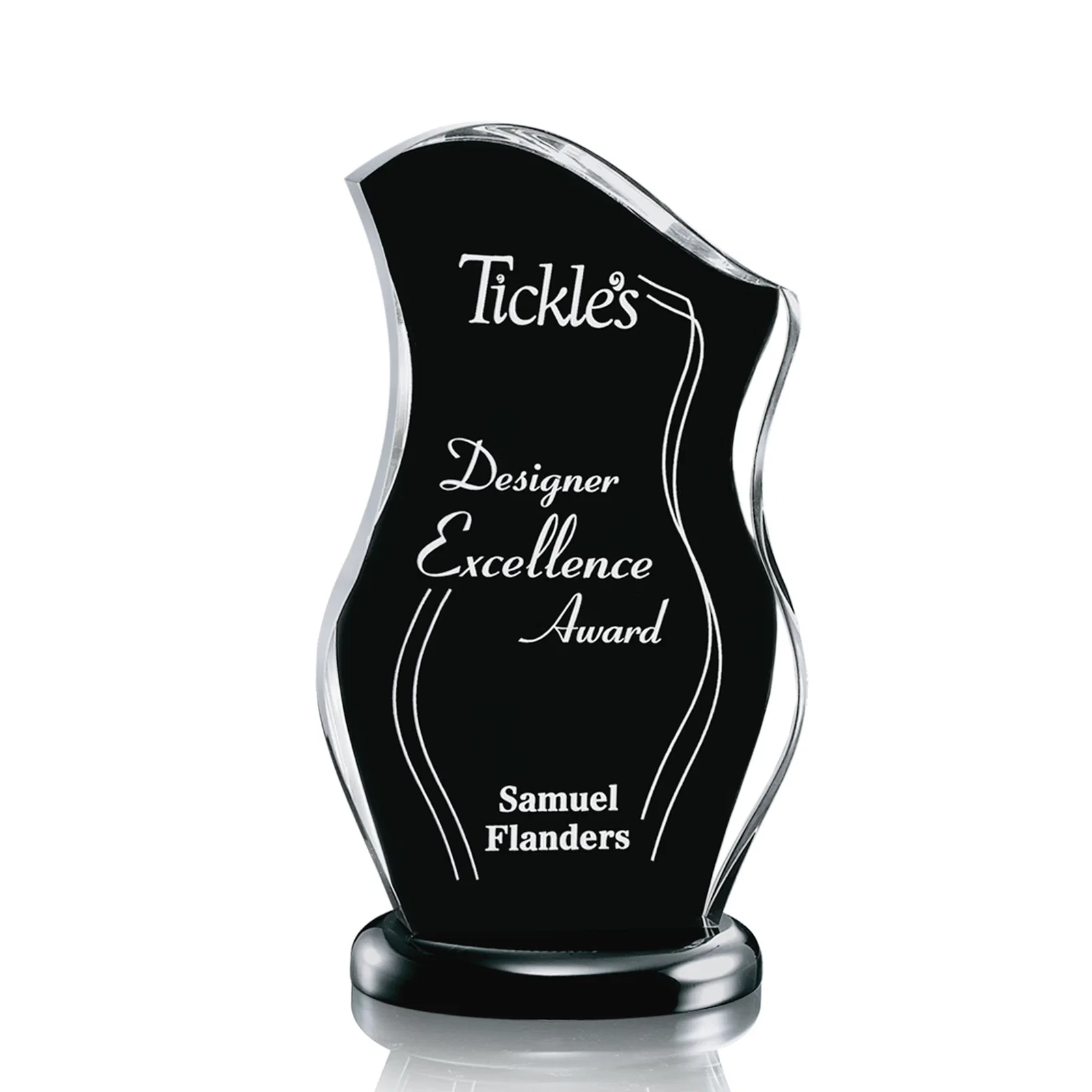 Custom Solid Sculpted Acrylic Award for service anniversary gifts