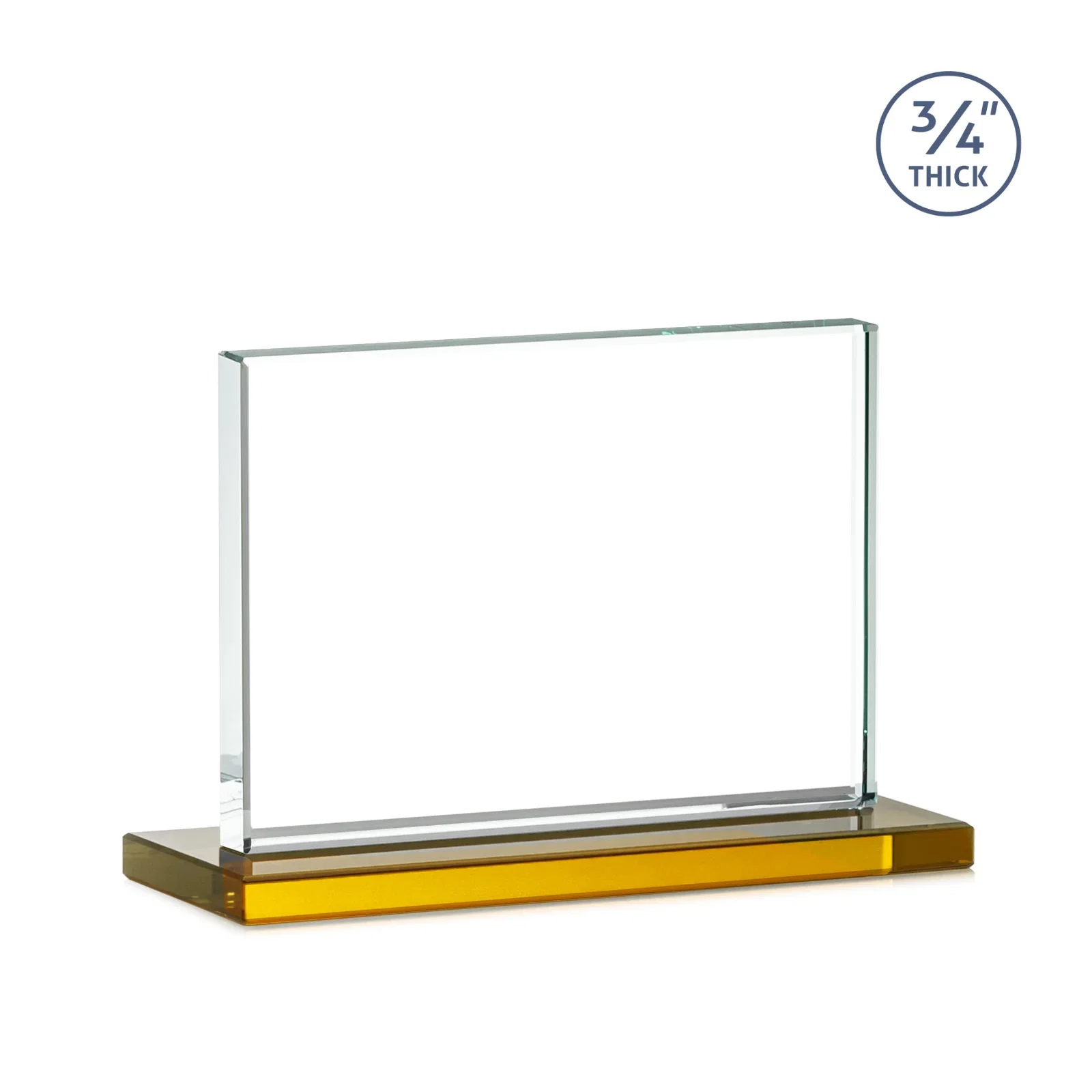 Personalized Jade Crystal Upright Award, 0.75 Inch Thick, Built For Deep Etching, with your logo for safety achievement programs