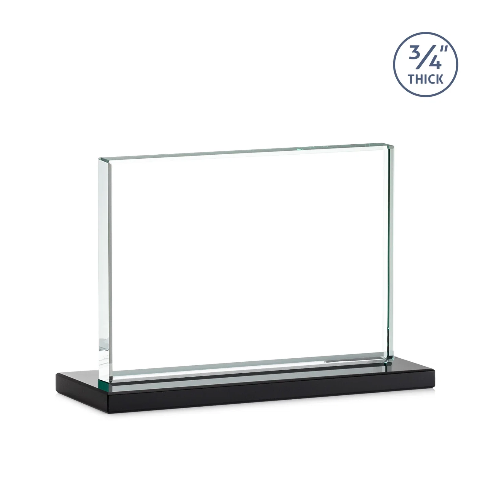 Promotional Jade Crystal Upright Award, 0.75 Inch Thick, Built For Deep Etching, with your logo for employee recognition