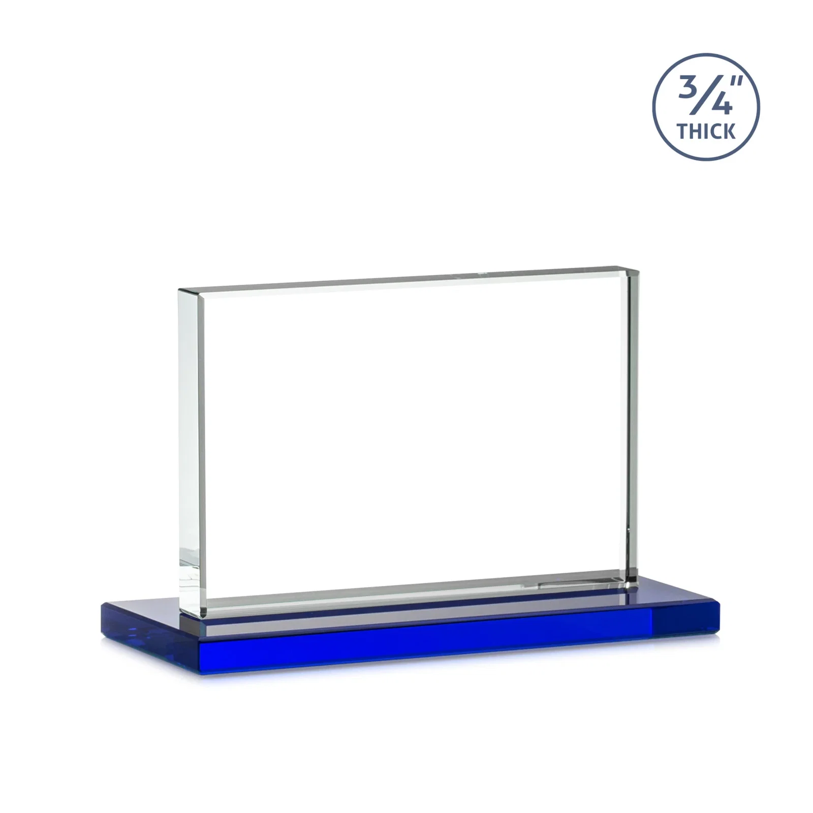 Promotional Jade Crystal Upright Award, 0.75 Inch Thick, Built For Deep Etching, with your logo for corporate award ceremonies