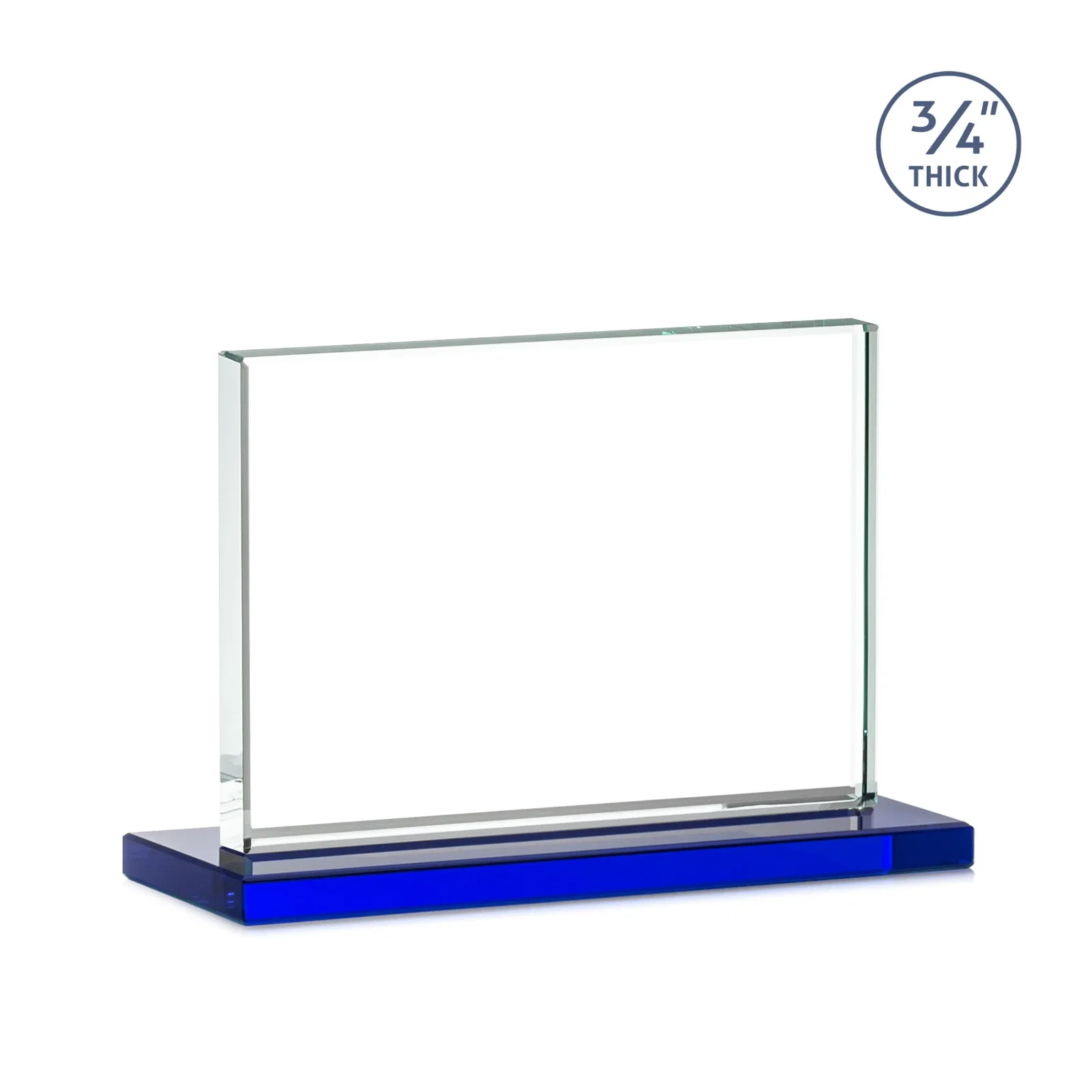Promotional Jade Crystal Upright Award, 0.75 Inch Thick, Built For Deep Etching, with your logo for service anniversary gifts