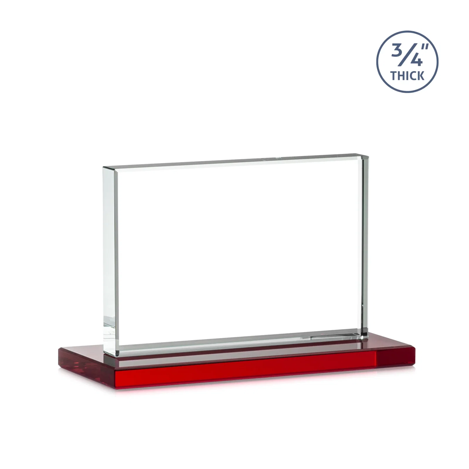 Promotional Jade Crystal Upright Award, 0.75 Inch Thick, Built For Deep Etching, with your logo for sales achievement awards