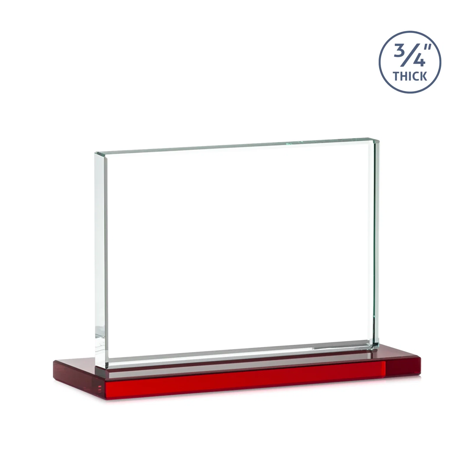 Promotional Jade Crystal Upright Award, 0.75 Inch Thick, Built For Deep Etching, with your logo for retirement presentations