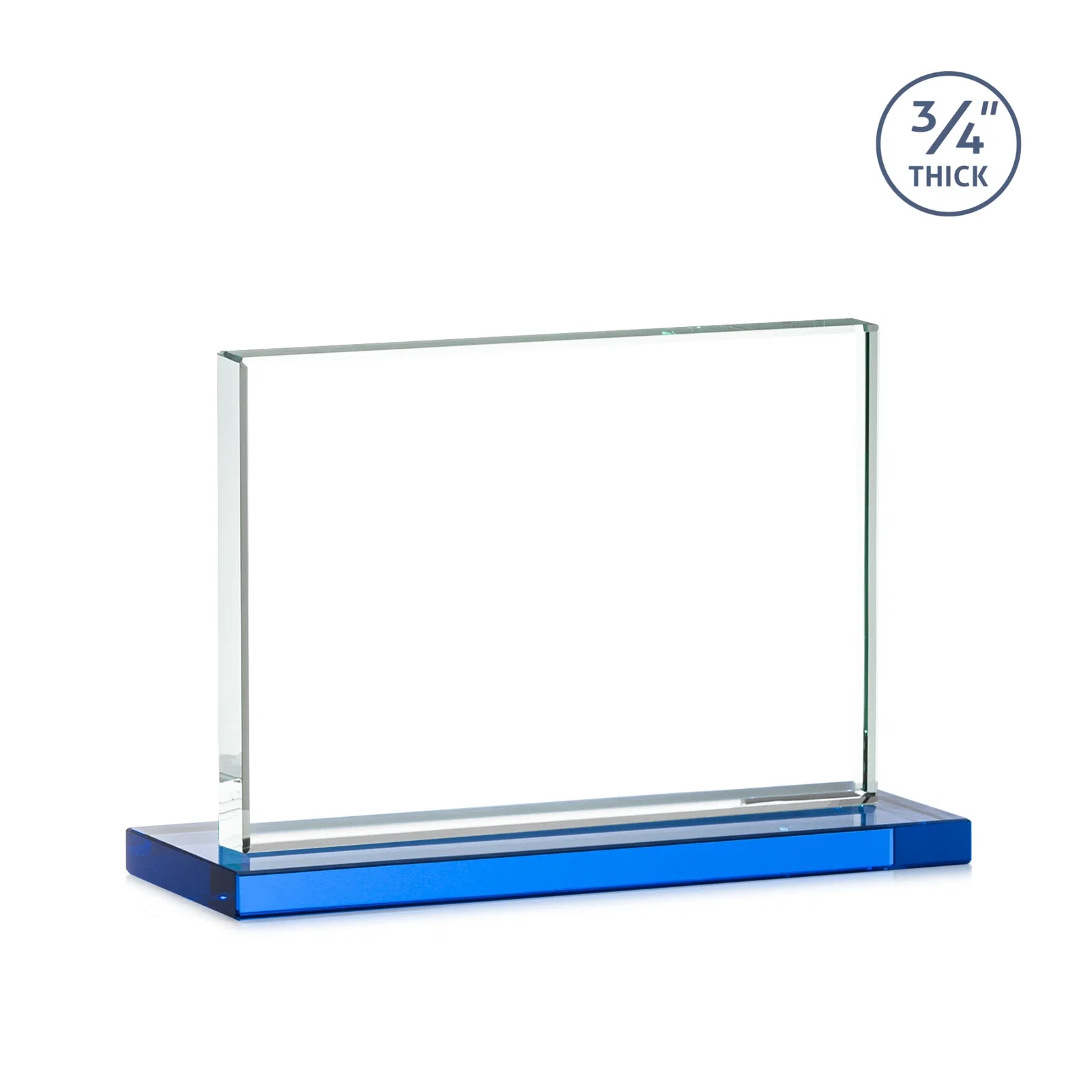Promotional Jade Crystal Upright Award, 0.75 Inch Thick, Built For Deep Etching, with your logo for donor appreciation