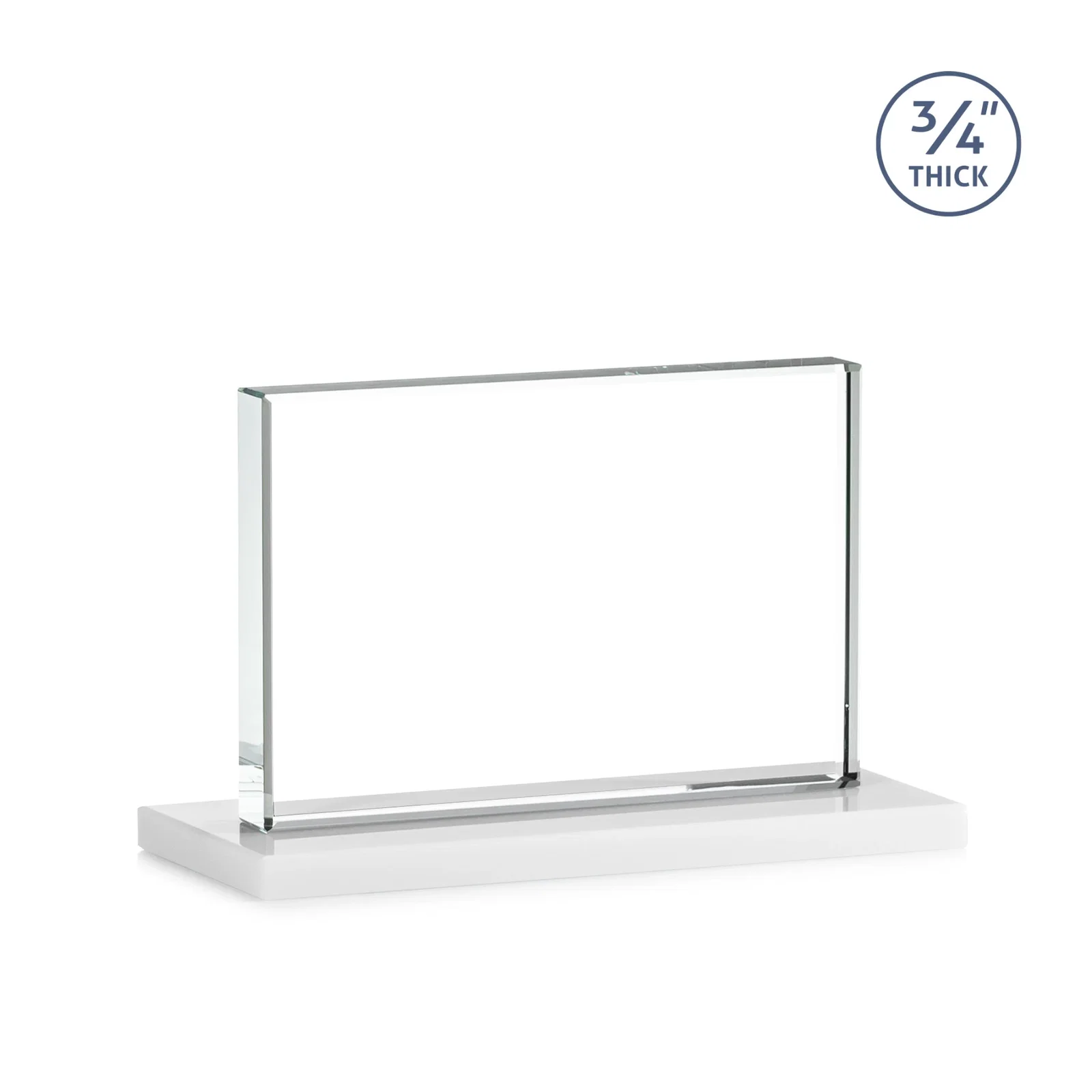 Promotional Jade Crystal Upright Award, 0.75 Inch Thick, Built For Deep Etching, with your logo for graduation ceremonies