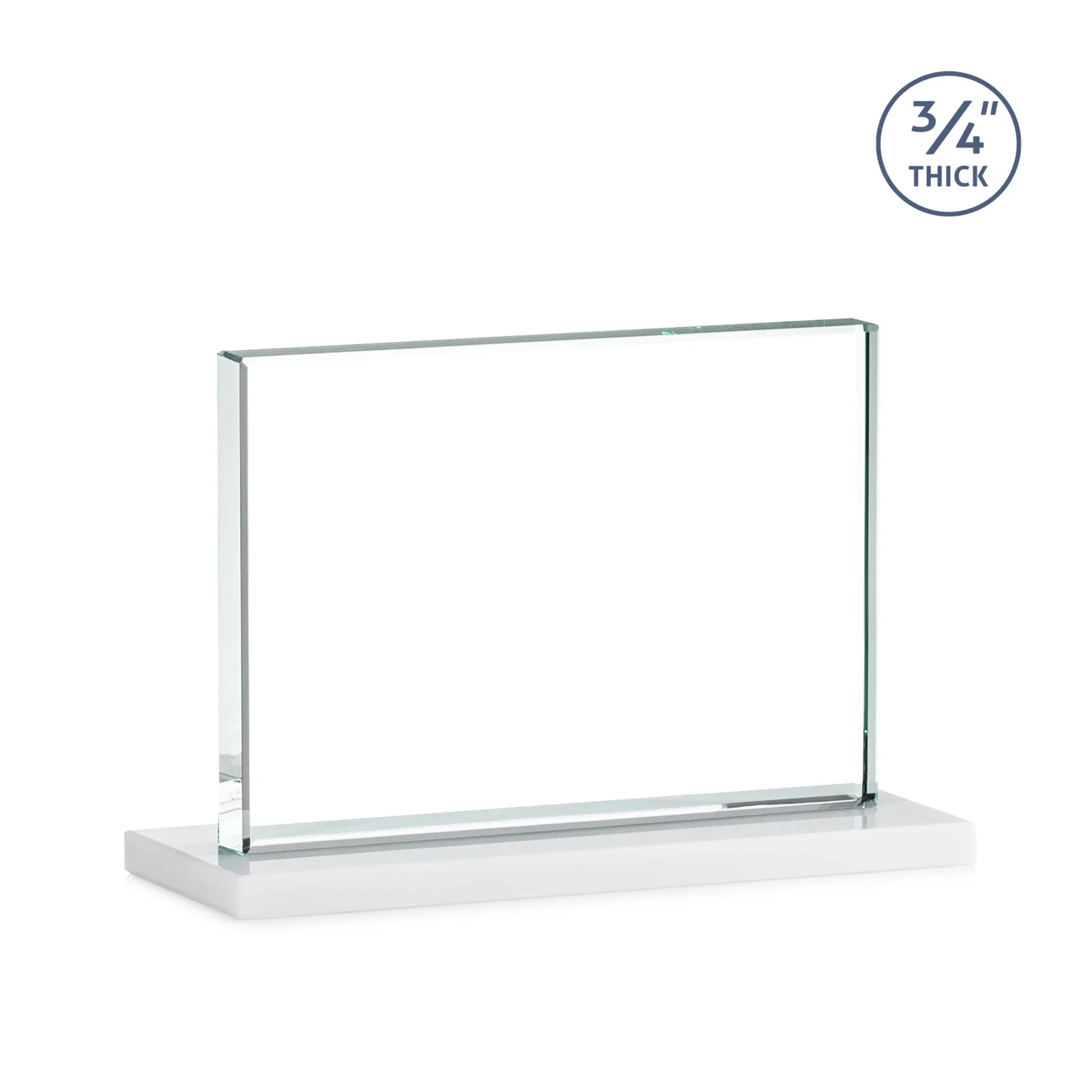 Promotional Jade Crystal Upright Award, 0.75 Inch Thick, Built For Deep Etching, with your logo for safety achievement programs