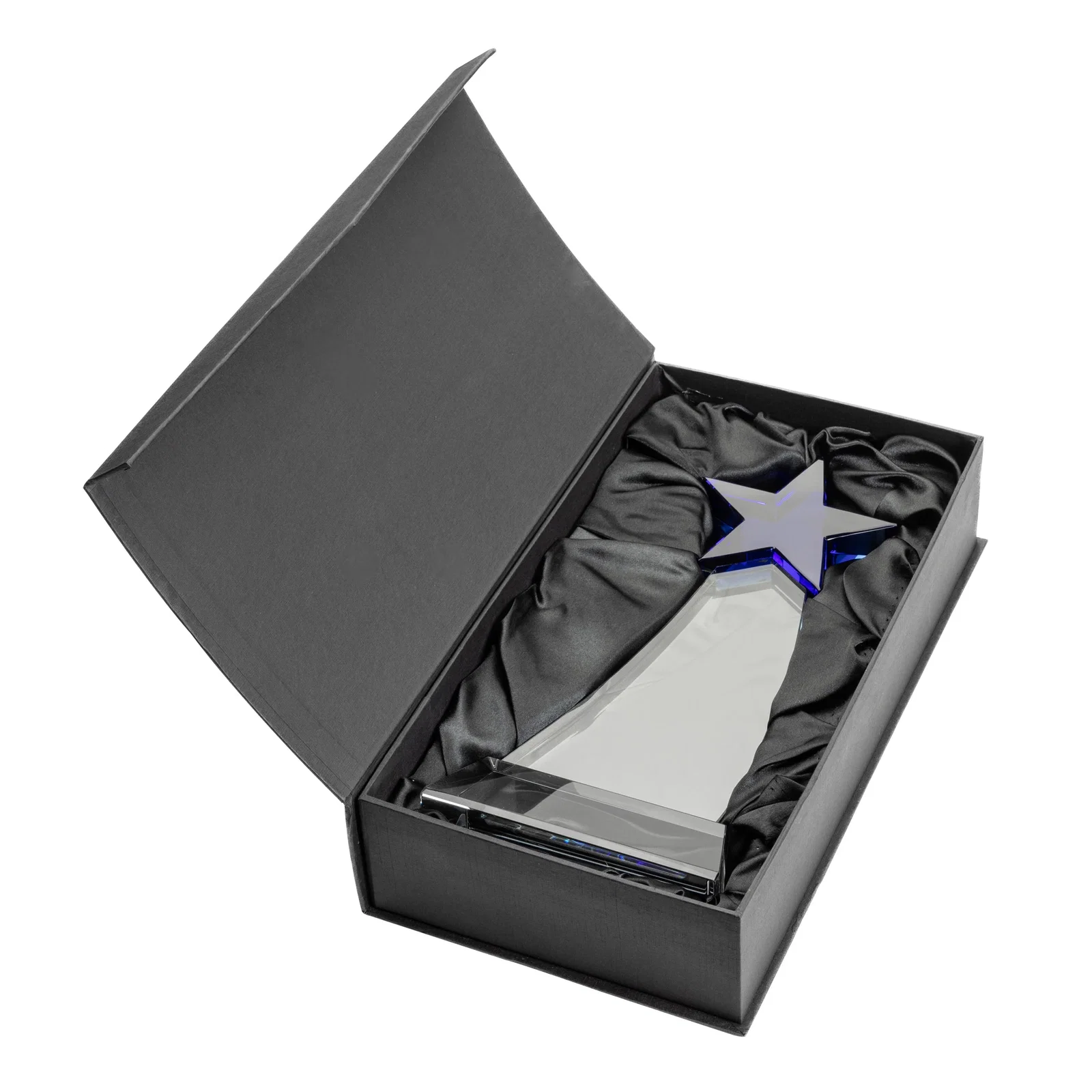 Personalized Optical Crystal Award With an Emerald Star Accent for team milestone celebrations