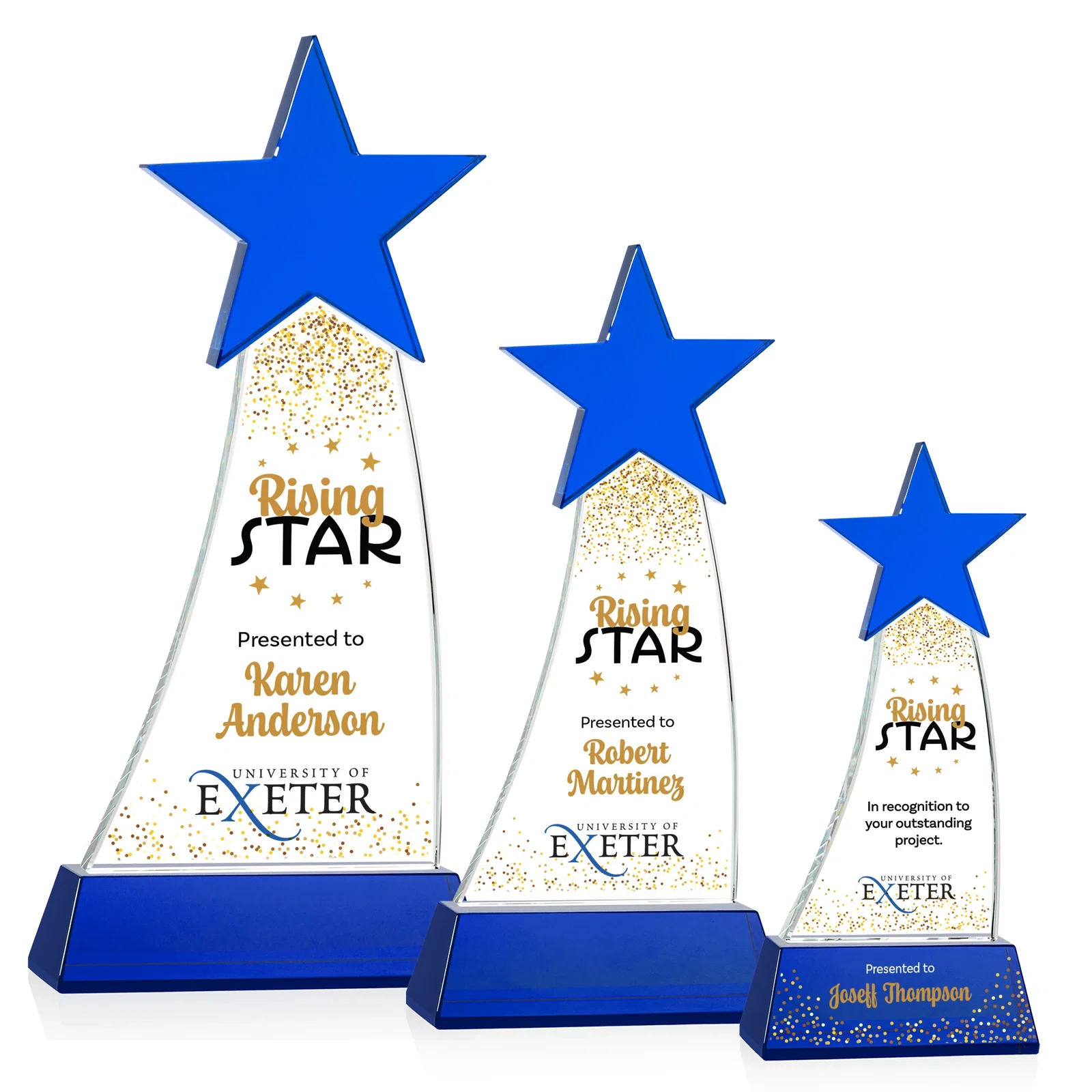 Branded Optical Crystal Award With an Emerald Star Accent for dealer and partner awards