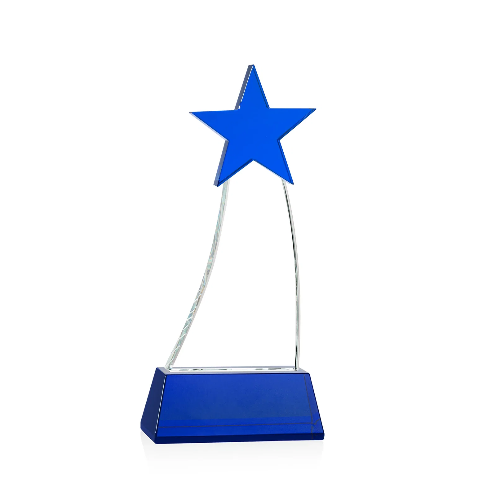 Customized Optical Crystal Award With an Emerald Star Accent for team milestone celebrations
