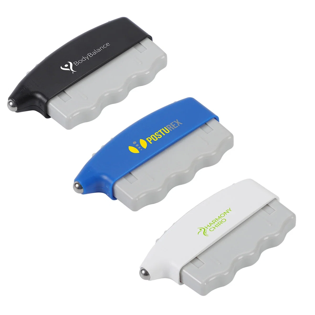 Custom Manus Hand Exerciser & Massager, front view of the branded hand exerciser