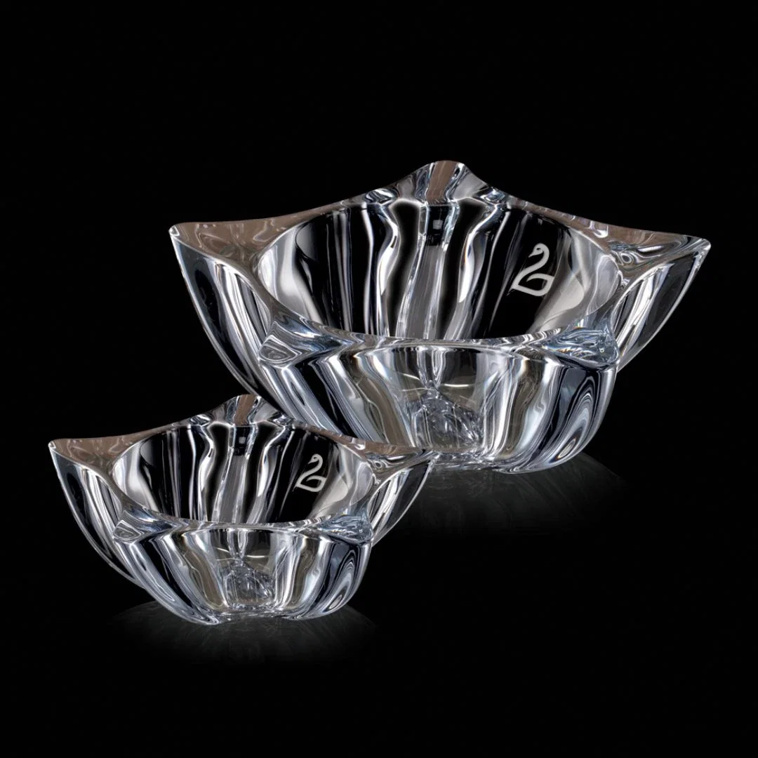 Custom Thick Star-Shaped Lead Free Crystalline Bowl for employee recognition