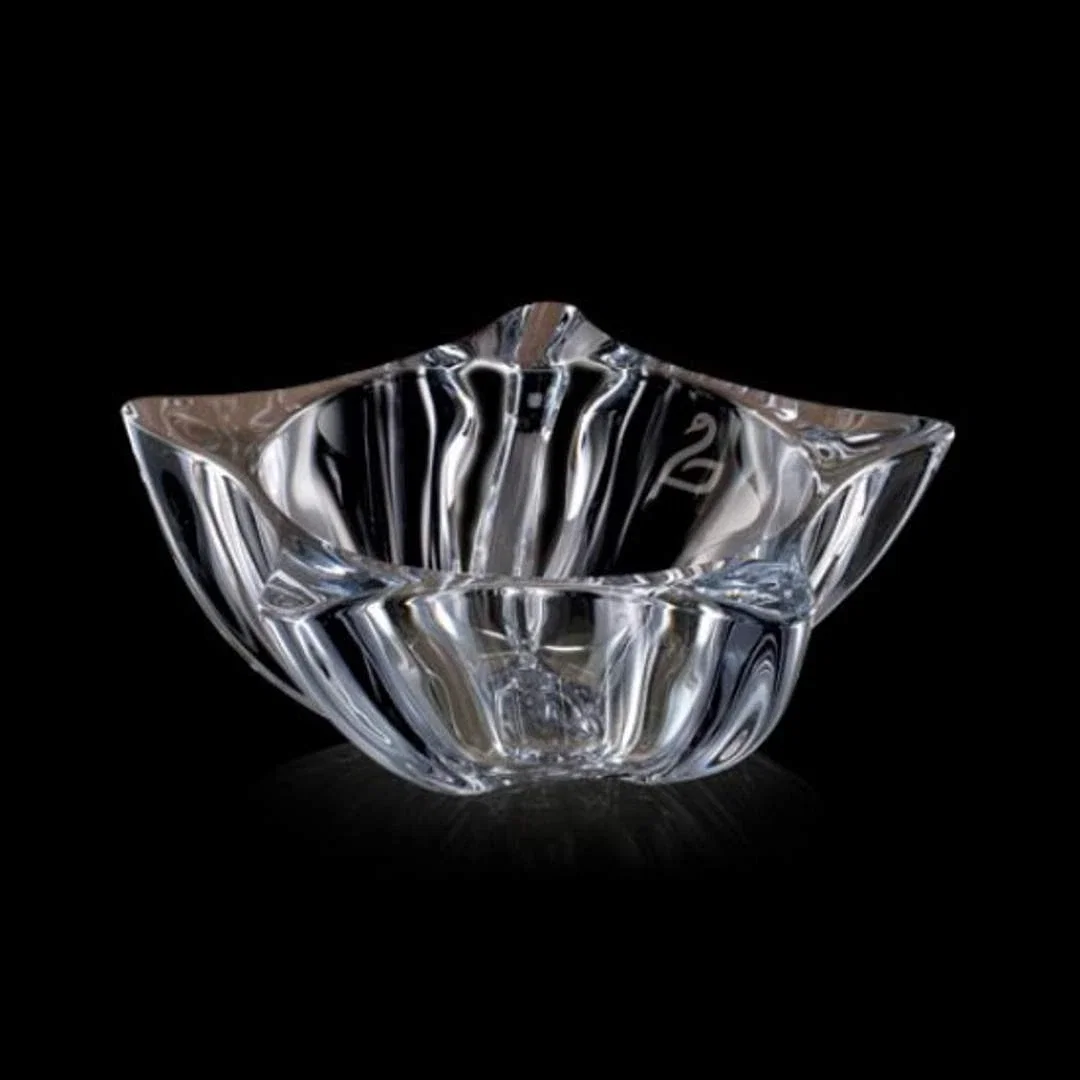 Custom Thick Star-Shaped Lead Free Crystalline Bowl for corporate award ceremonies