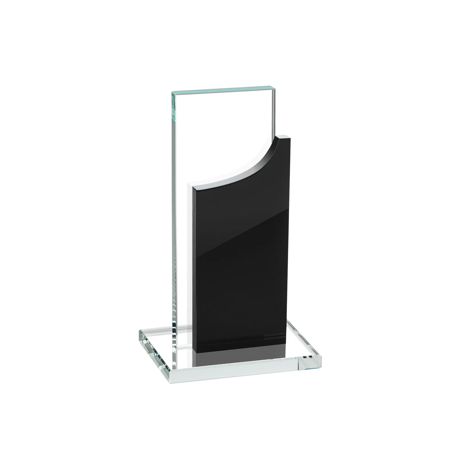 Promotional Optical Crystal Award with Clear and Colored Double Pane, awards for company anniversary events