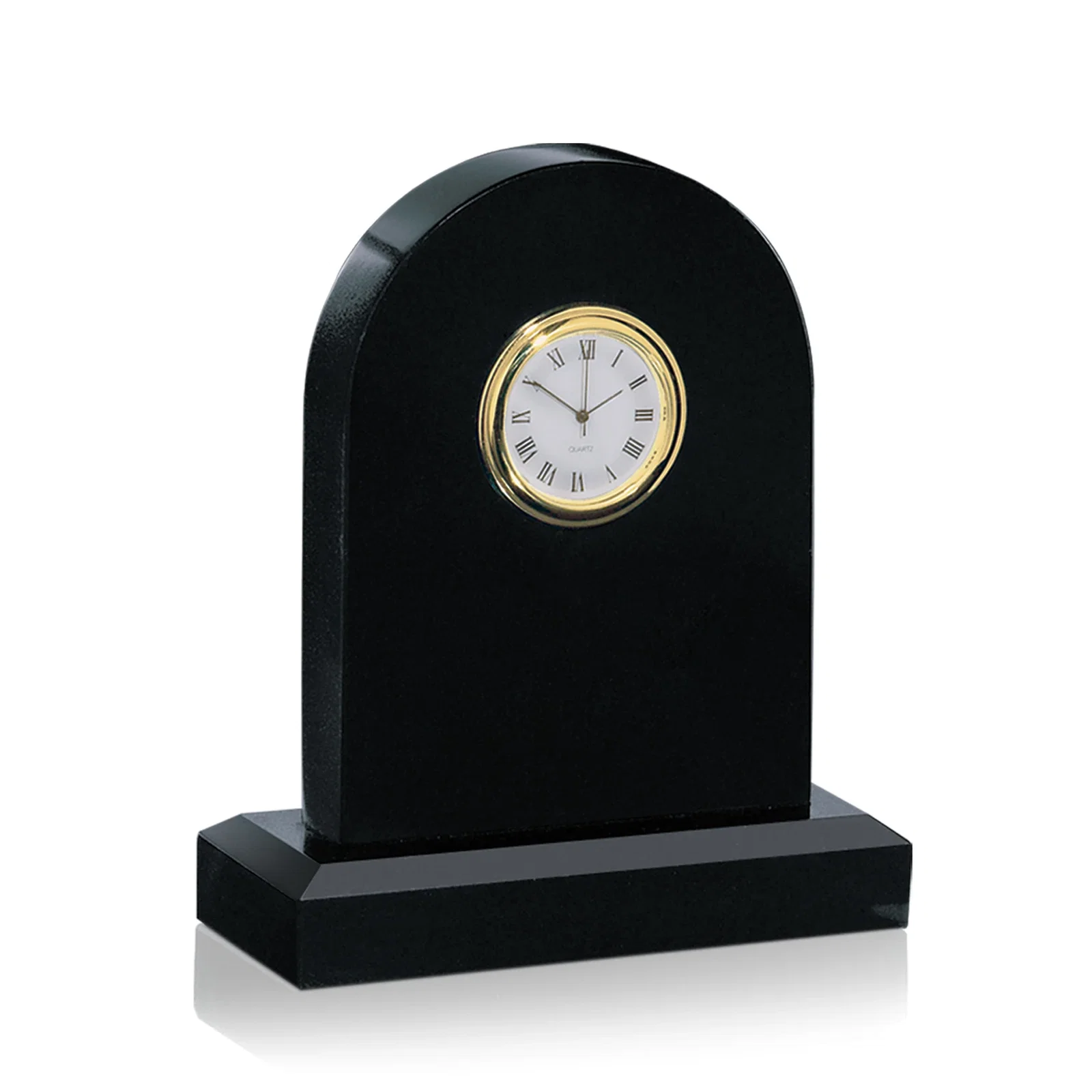 Custom Genuine Marble Arch Desk Clock for sales achievement awards