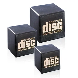 Black Marble Cube Award With Beveled Edges