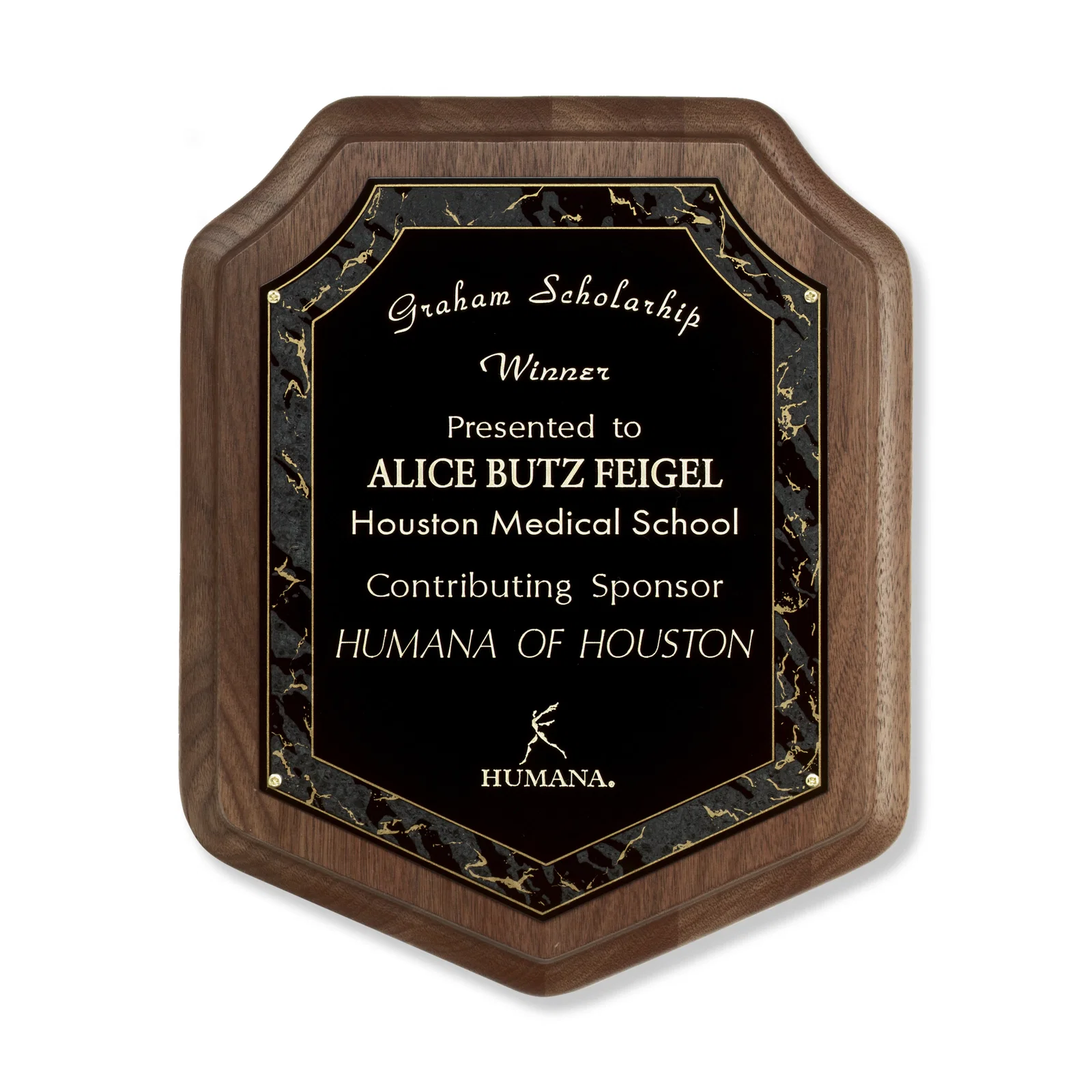 Marble-Edged Custom Screenprinted Plaque — view 5