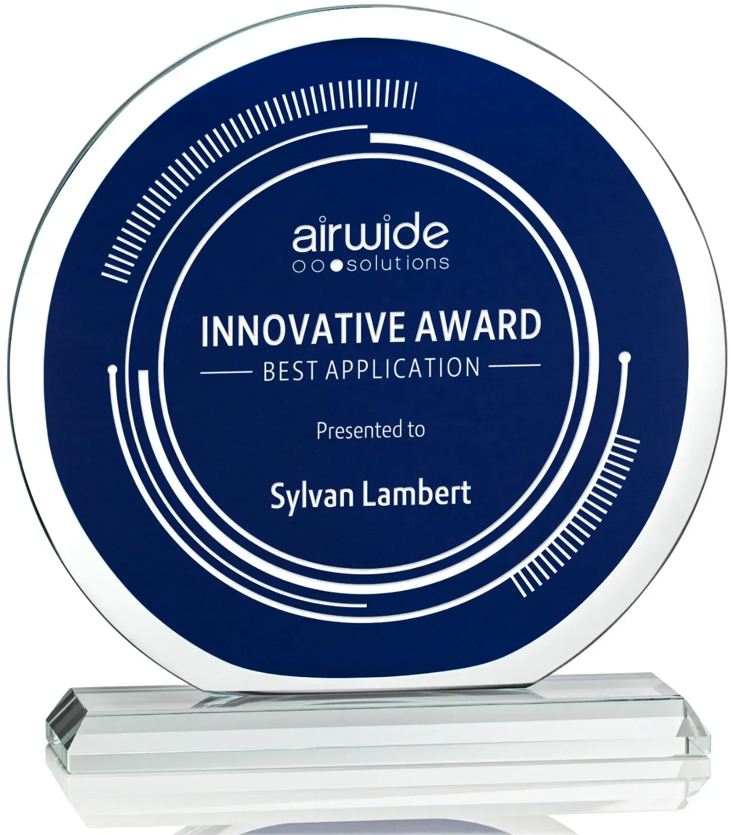 Promotional Custom Crystal Award - Blue Marcelina — view 4