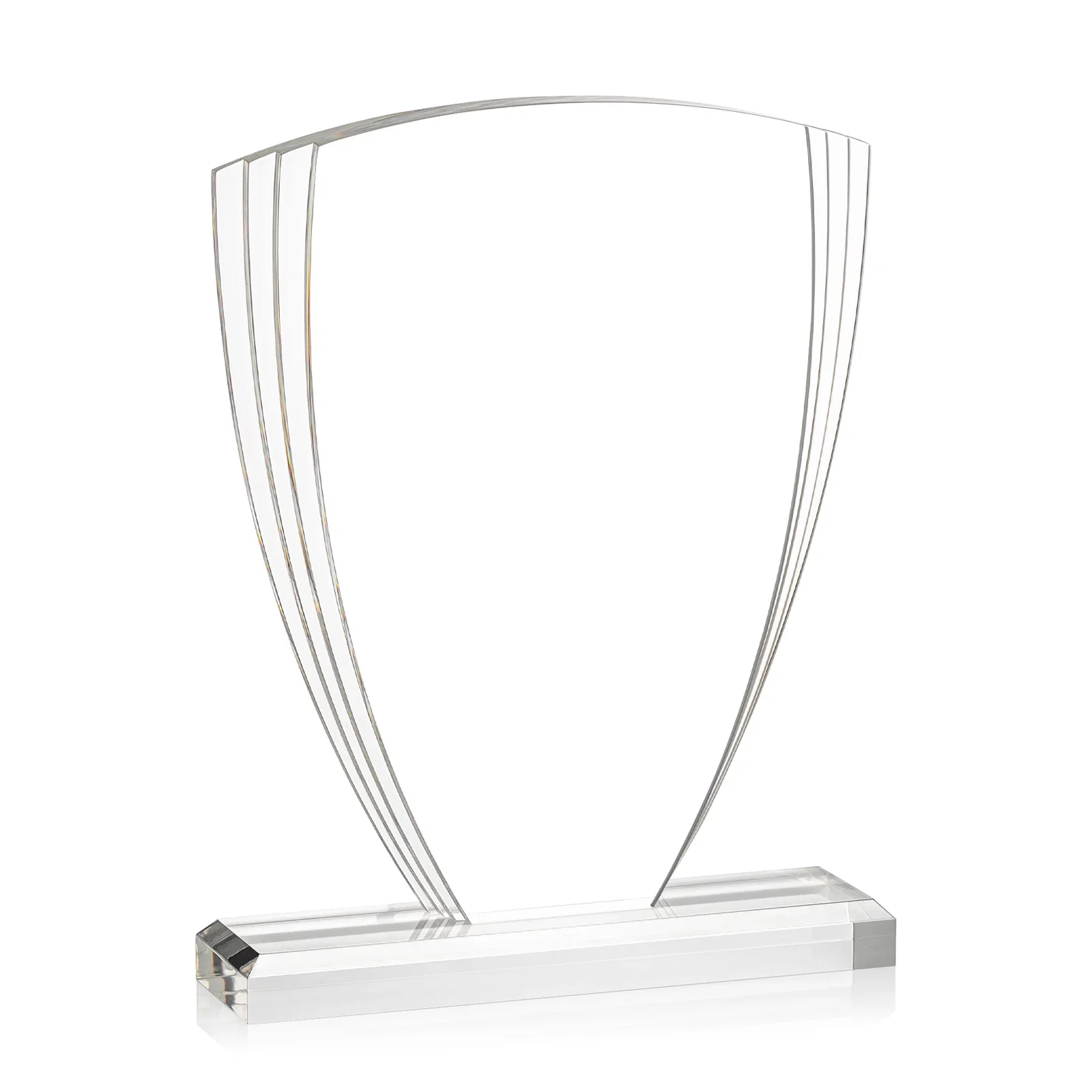 Custom Acrylic Shield Award With Triple-Stepped Wings for dealer and partner awards