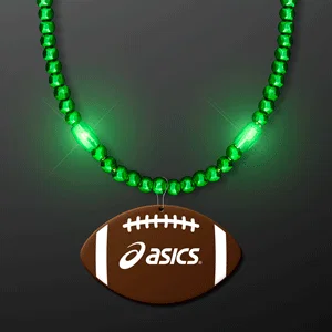 Mardi Gras Beads with Football Medallion — view 3