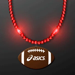 Mardi Gras Beads with Football Medallion — view 4