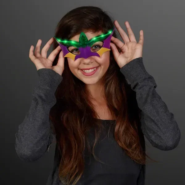 Mardi Gras LED Flashing Mask Shades — view 4