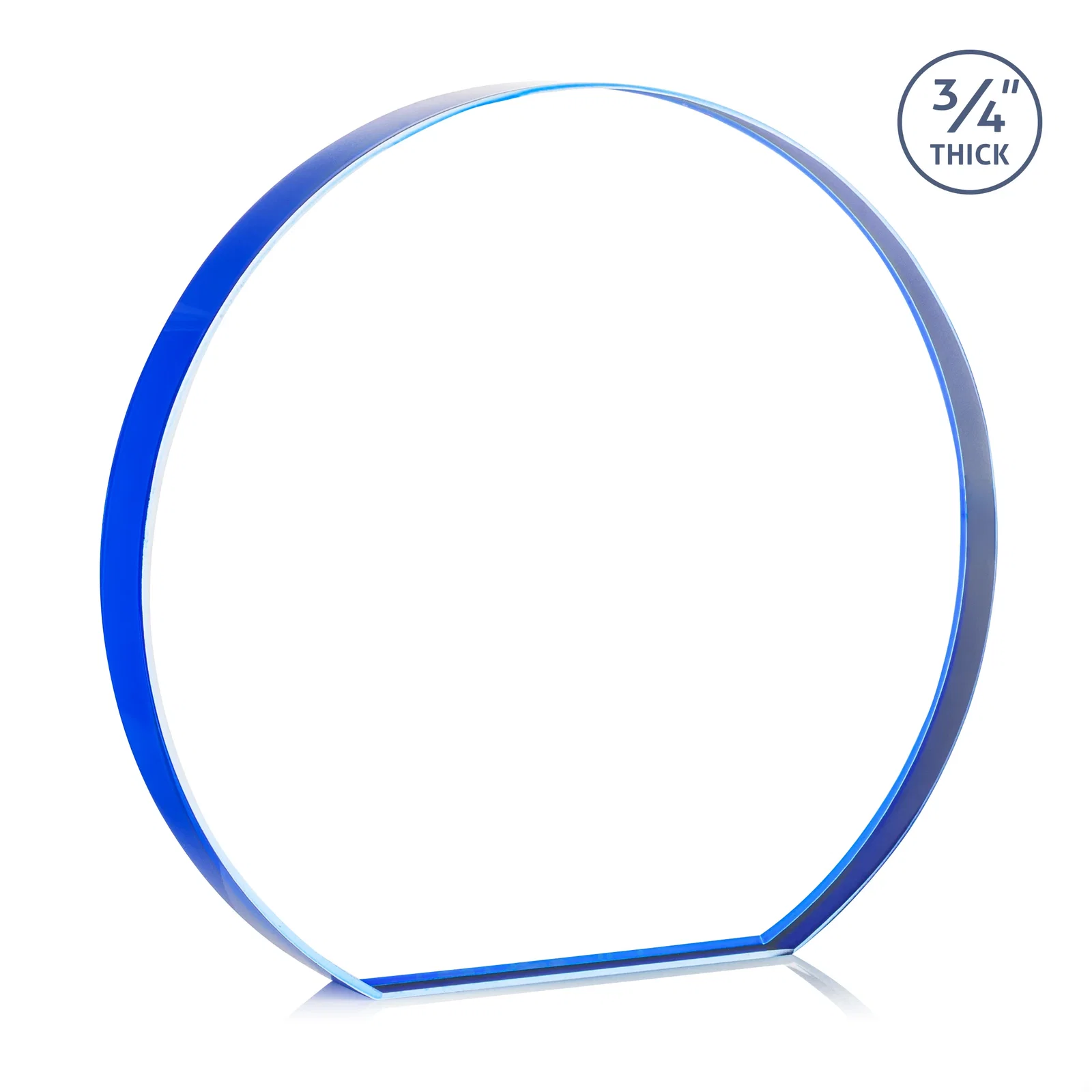 Promotional Starfire Crystal Hemisphere Award with a Polished Edge, with your logo for service anniversary gifts