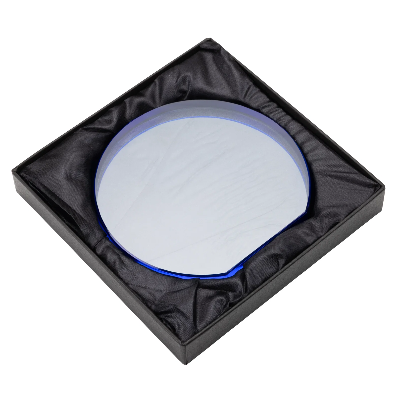 Promotional Starfire Crystal Hemisphere Award with a Polished Edge for service anniversary gifts