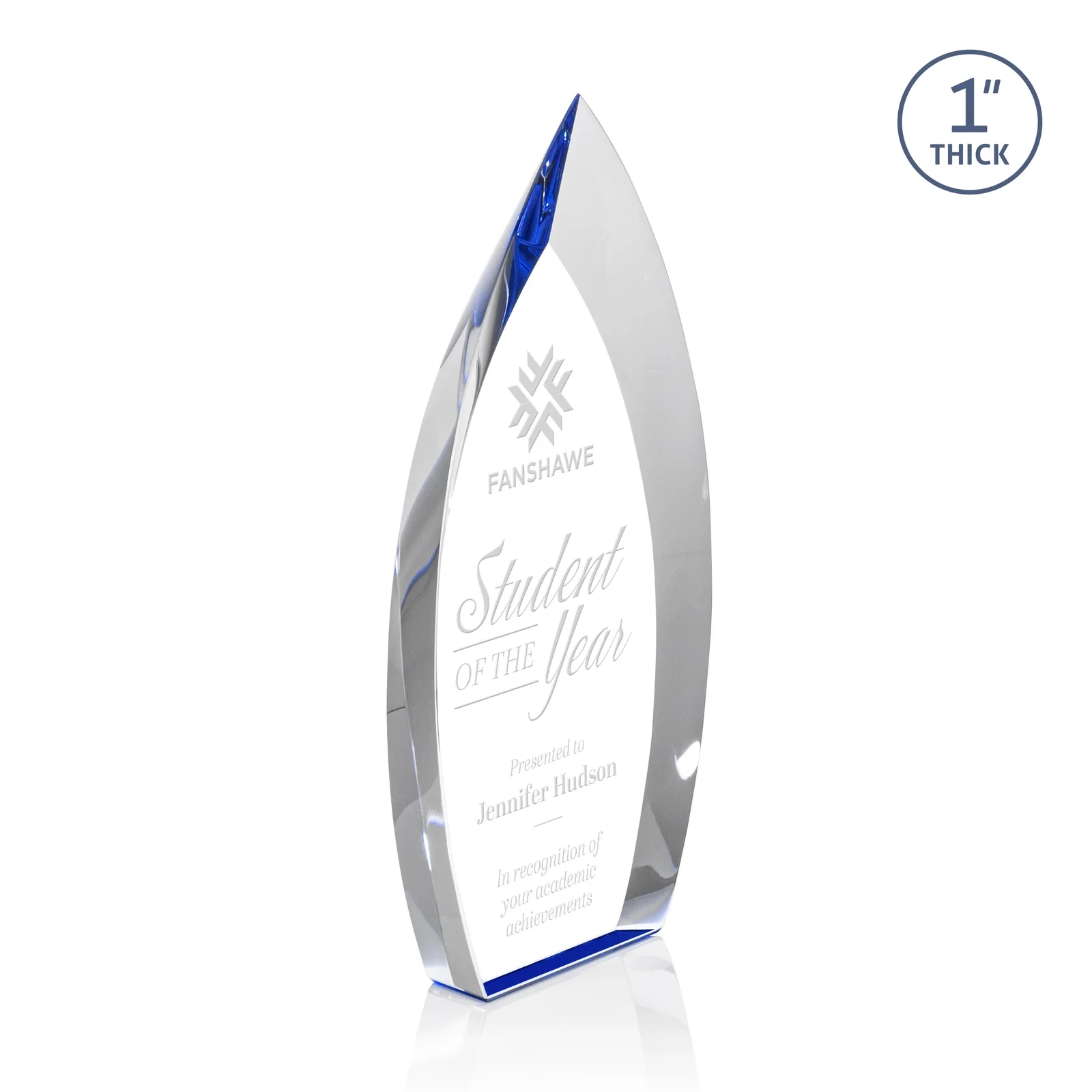 Custom Optical Crystal Arrowhead Award With Color-Accent Base, awards for dealer and partner awards