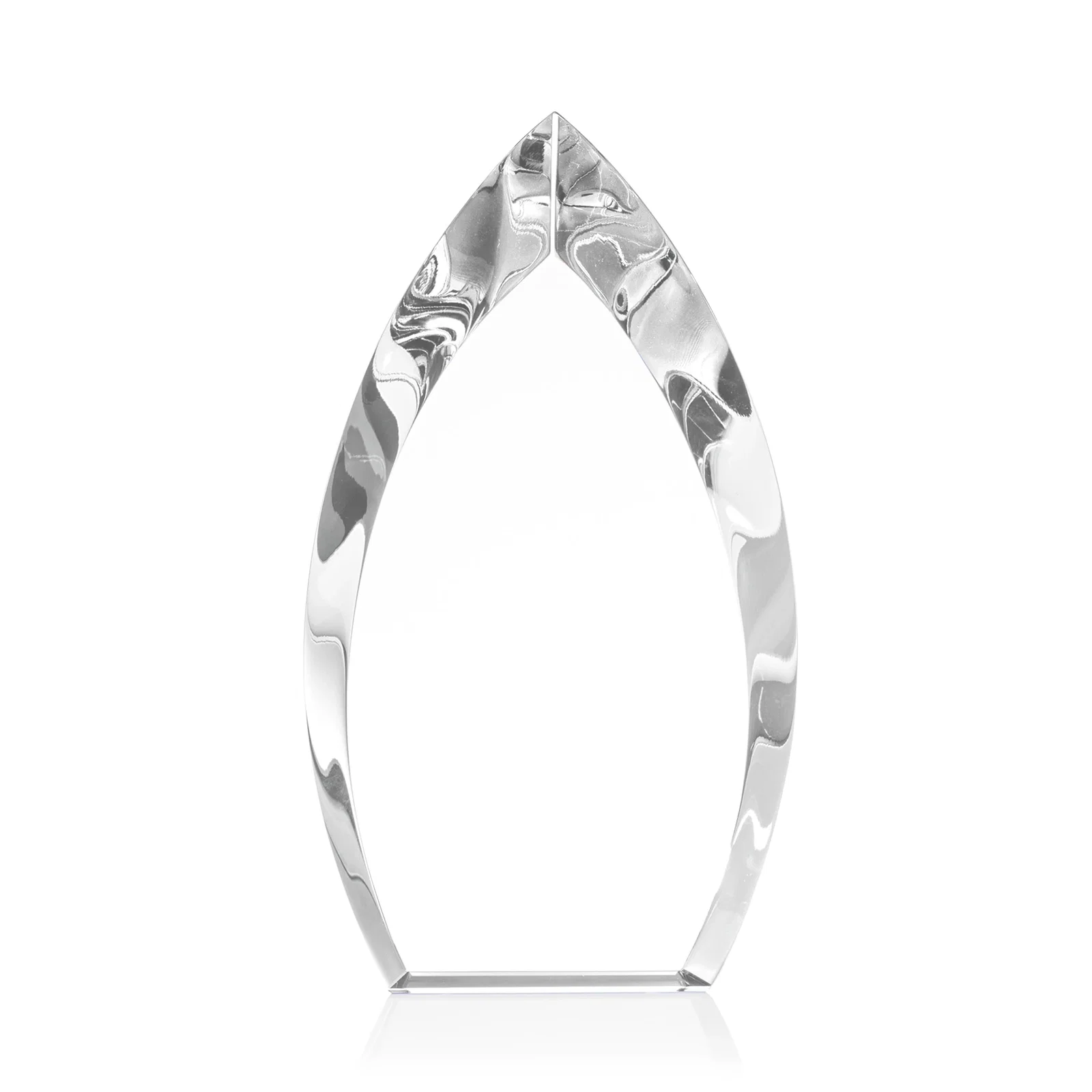 Promotional Optical Crystal Arrowhead Award With Color-Accent Base, awards for safety achievement programs