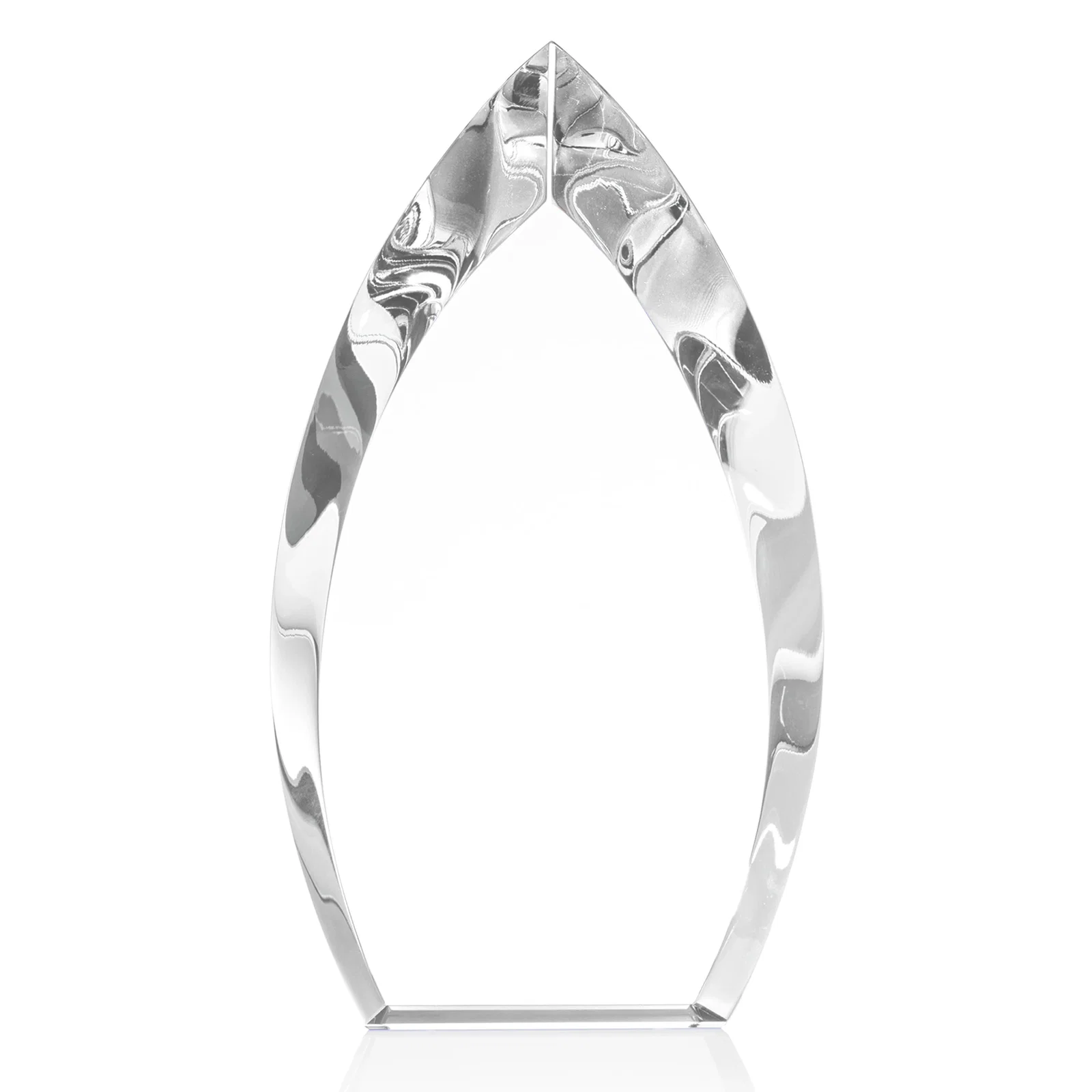 Promotional Optical Crystal Arrowhead Award With Color-Accent Base, awards for volunteer appreciation