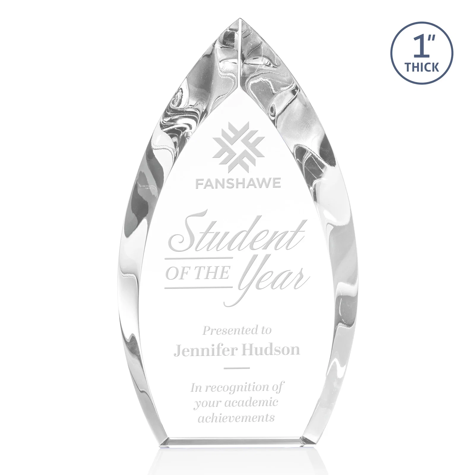 Custom Optical Crystal Arrowhead Award With Color-Accent Base, awards for sales achievement awards